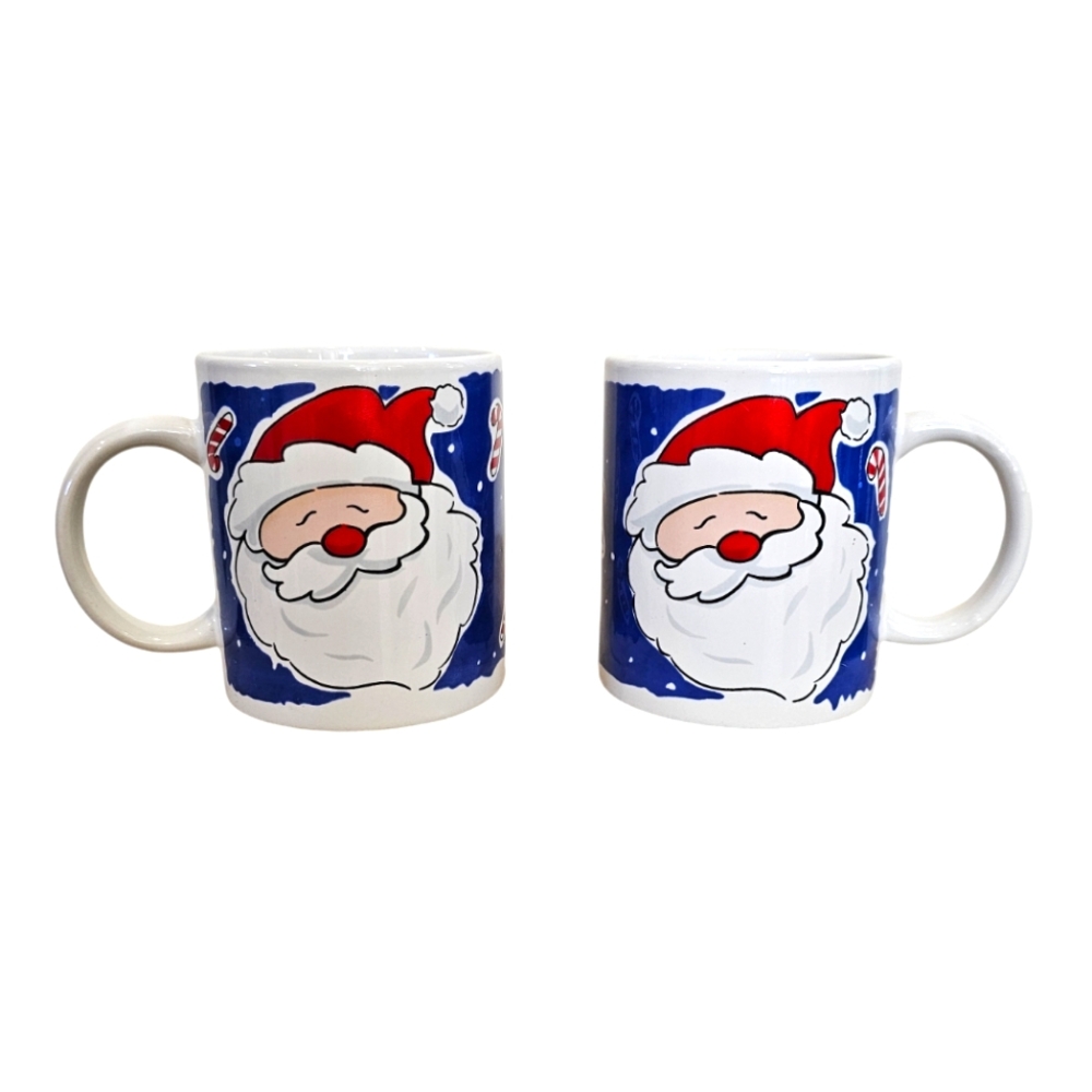 🚨New Flomo Vintage Santa Claus Ceramic Coffee Mugs Set of 2